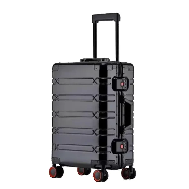 Aluminium Reisekoffer in modernem schwarzem Design